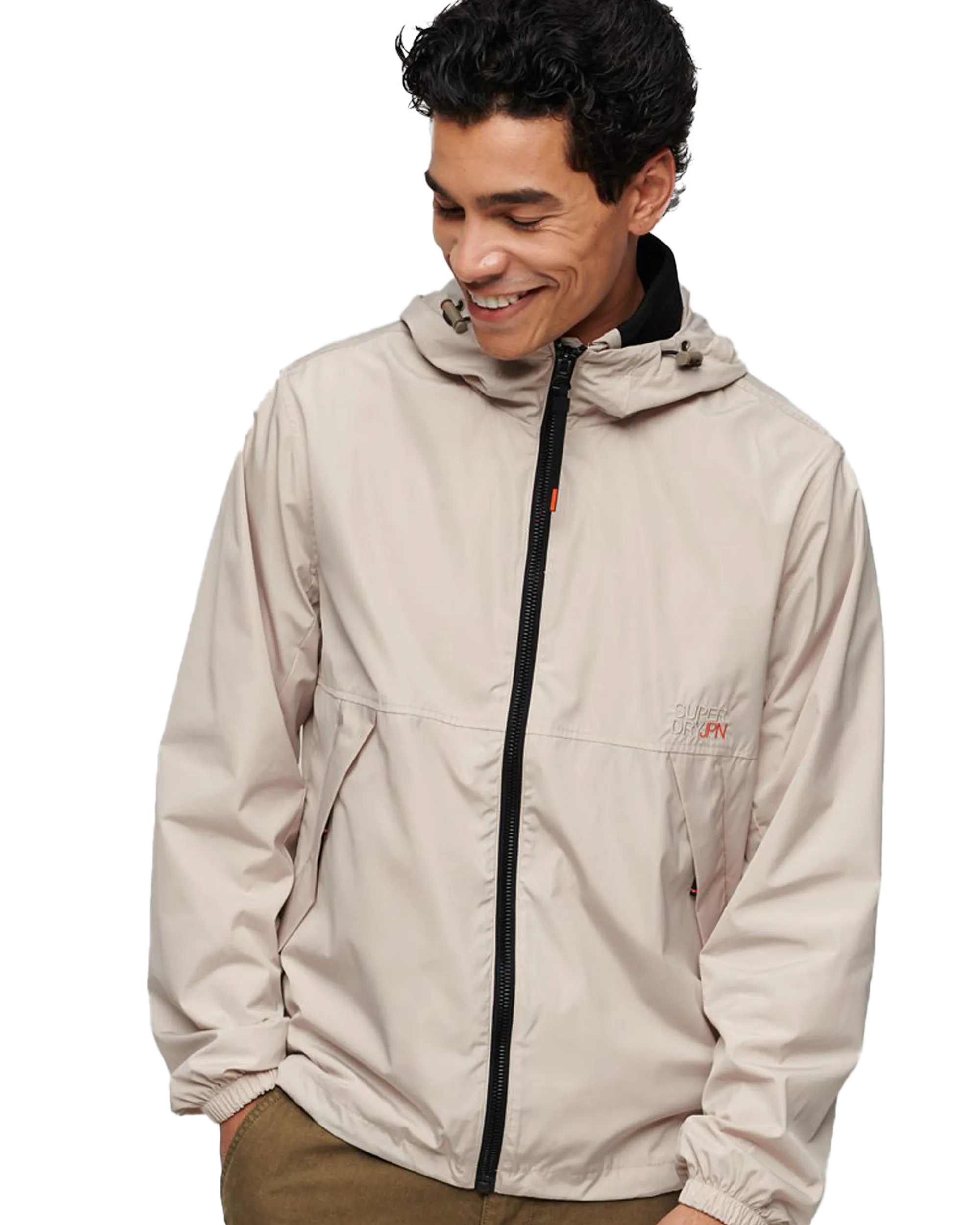 Hooded SD Windbreaker Jacket in Chateau Grey