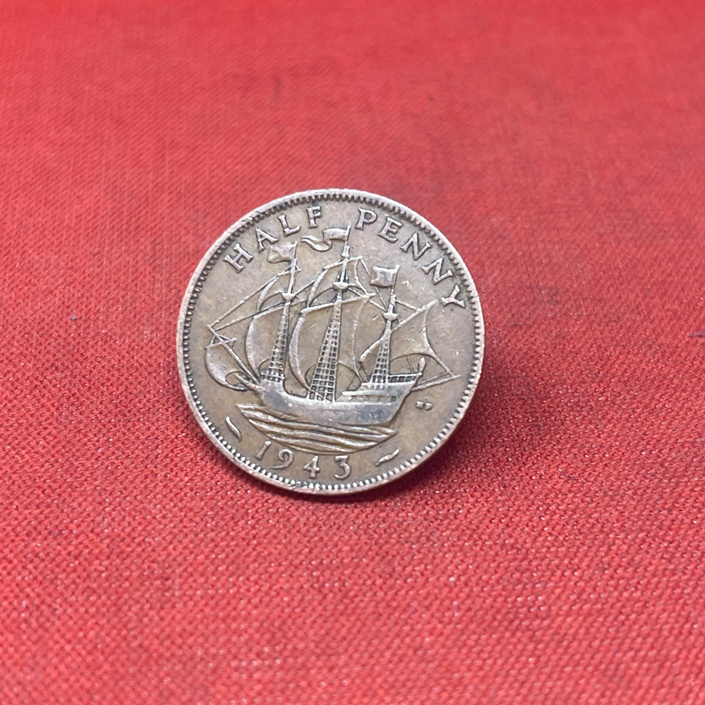 King George VI 1943 Half Penny