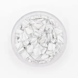 MARBLE WHITE AND SILVER - Miyuki Tila Beads | TL7102