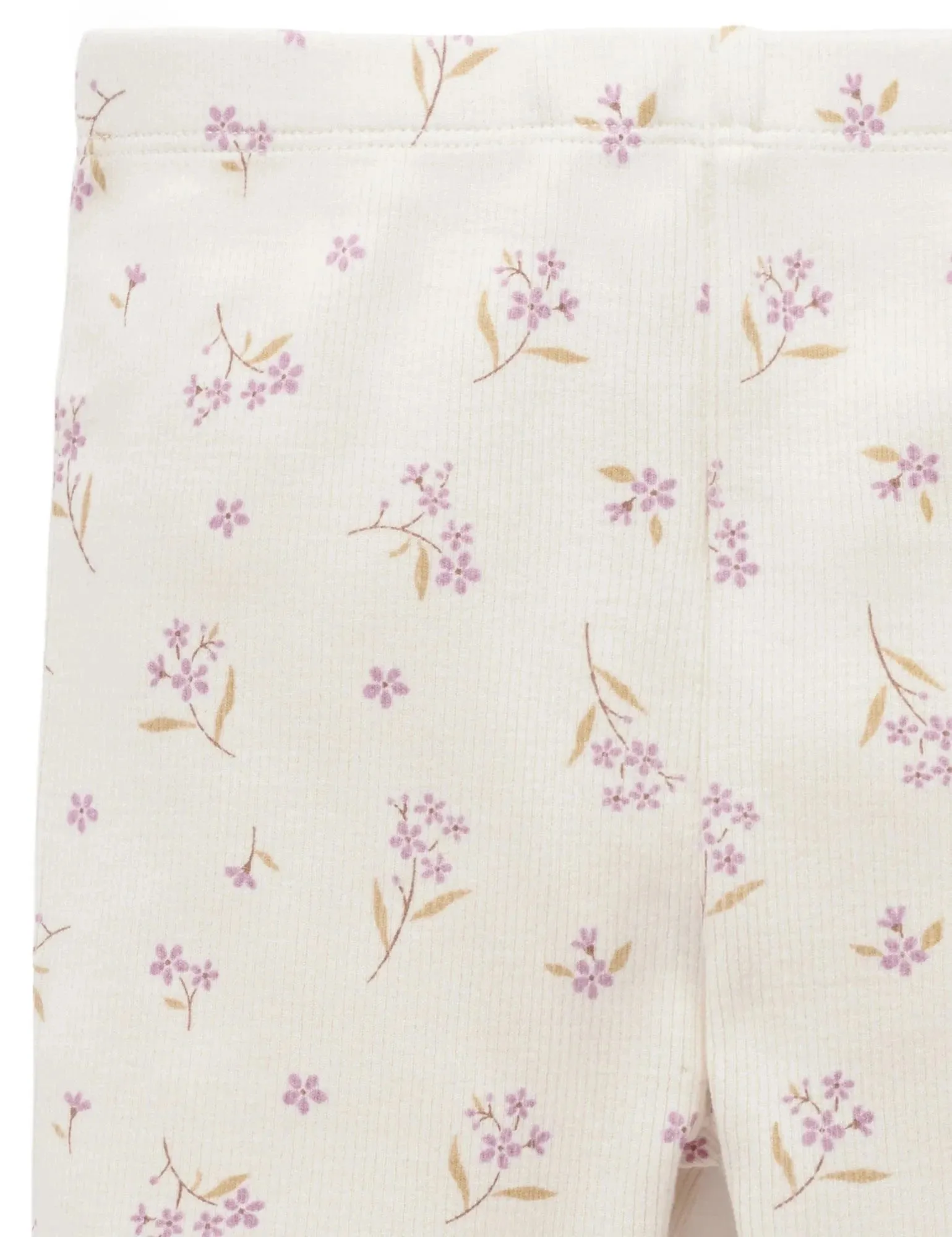 Purebaby - Thick Rib Leggings | Lavender Meadow